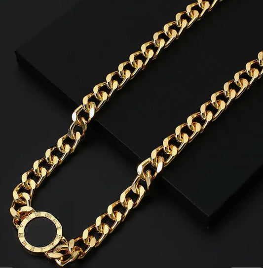 “Roman Numerals” Medallion Necklace